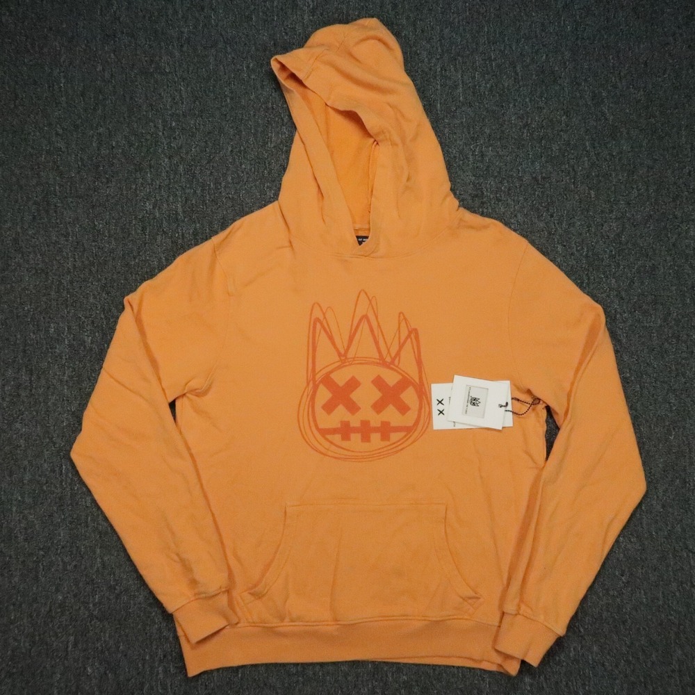 Cult Of Individuality Hoodie Men Extra Large Orange Pullover Pockets Lightweight